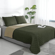 Vendbart dynesett med queen size-seng og 2 puteovertrekk
