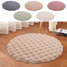 Alfombrilla redonda acrílica para suelo, color caqui, 119 cm (47 pulgadas)