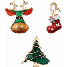Conjunto de broches de Natal para mulheres, com strass, 3 peças.