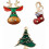 Conjunto de broches de Natal para mulheres, com strass, 3 peças. 1