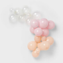 Roze pastel ballonnenboog slinger – 24 stuks