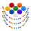 Rainbow Felt Pom Pom Garland 2.5m 30-Pack 1