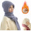 Bufanda de punto con capucha y forro polar unisex 1