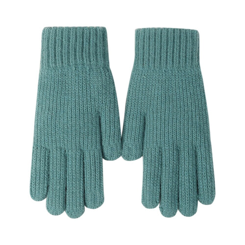 Luvas de inverno tricotadas com forro de lã, à prova de vento.