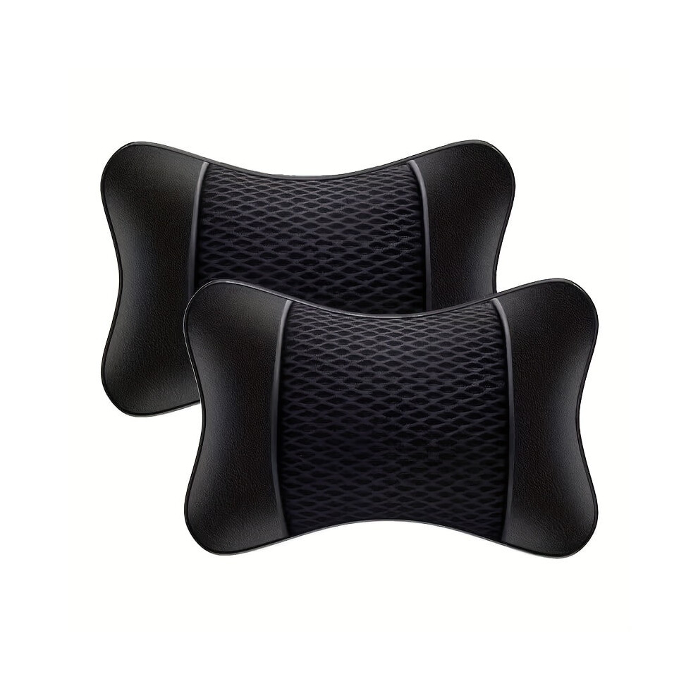 Car Headrest Pillow In Pu Leather, Universal Fit 9301715844349