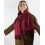 Bufanda/chal extralarga de viscosa para mujer - Rojo oscuro 2