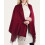 Bufanda/chal extralarga de viscosa para mujer - Rojo oscuro 4