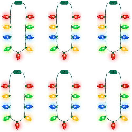6-pack LED-jullamphalsband 9 ljus