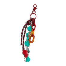 Sleutelhangeraccessoire van nylon touw en ketting (1 stuk)