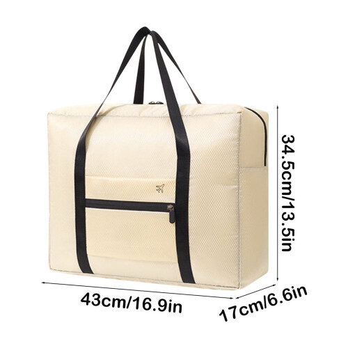 Taittuva matkakassi beige polyesteri 43x17x34.5cm 2