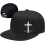 Miesten musta litteä lippis Snapback-logolla 1