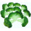 12 felii de broccoli false realiste pentru decor 1