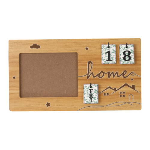 Personalized Wooden Newborn Photo Frame with Elephant Design