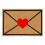 Hjerteformet dørmåtte rød skridsikker vaskbar 61,6 x 35,7 cm 1