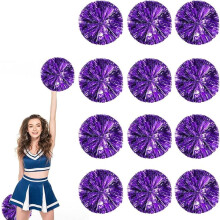 12 fémes pompon, 25 cm, PET műanyag