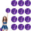 12 metallic cheer pompons, 25 cm, PET-plastic 1