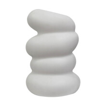 Weiße, gedrehte Kunststoffvase, 15 cm (5,9 Zoll)