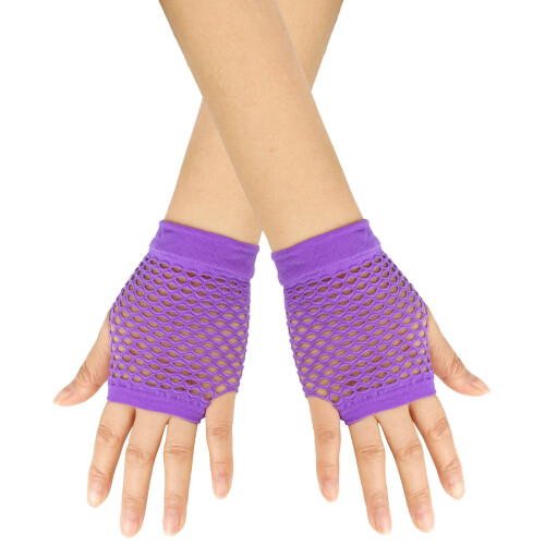 Damen-Fingerhandschuhe aus dehnbarem Netzgewebe