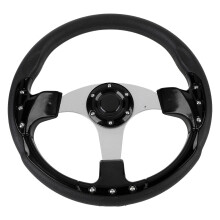 Volante da corsa da 14 pollici, 6 fori, PU alluminio, nero