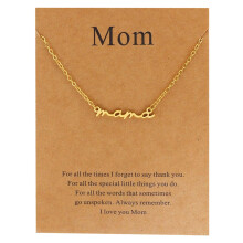 Collar Mamá para mujer, plata, oro, oro rosa, 1 pieza