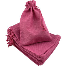 Sacs cadeaux en toile de jute fuchsia 5 x 7 pouces (25 pièces)