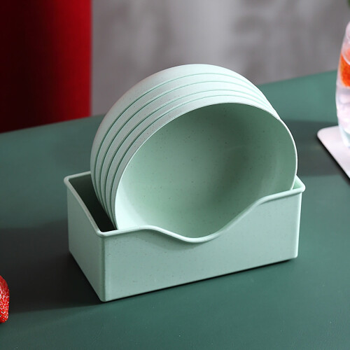 Set di 10 piattini rotondi monouso in plastica per snack, multicolore.