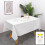 Toalha de mesa descartável de plástico branca acolchoada (pacote com 1) 1