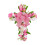 Ghirlanda pasquale con croce, tulipani e fiocco, 30 cm 1