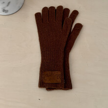 Gants rétro rayés en laine pour femmes – Doigts entiers, tactiles