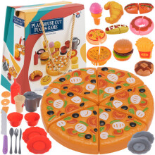 Fast-Food-Spielzeugset mit Klettpizza, 42 Teile