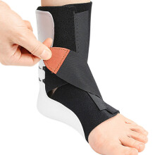 Ankle Brace with PP Stabilizers-White color L right foot