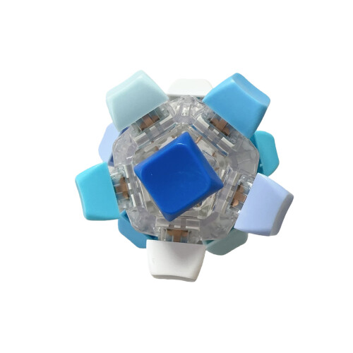 Jouet de presse sensorielle multicolore, outil-couleur bleue