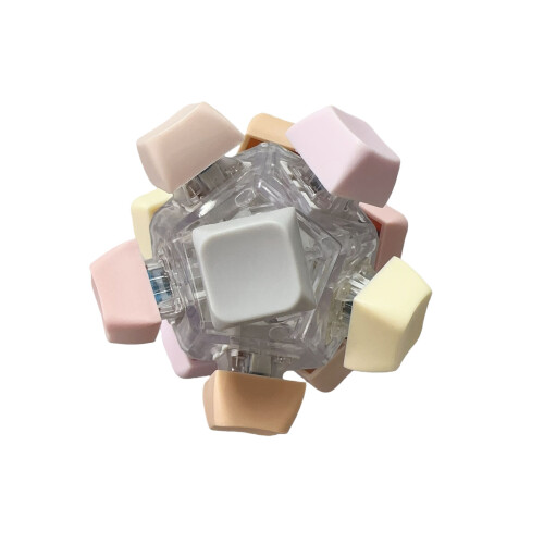 Keyboard Handheld Stress Reliever For Classroom-Gray pink color