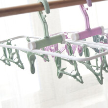 Kunststoff-Trockenklammerhalter, 12 Clips, Nordic-Green