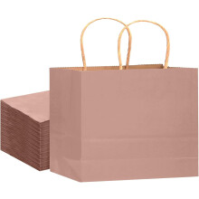 Bolsas de regalo de papel color salmón – 32 unidades, 32 x 25 x 11 cm