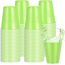 340 g limegrønne plastkopper, 50 stk.