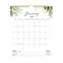 2026 Wall Calendar Twin-Wire Bound 11.6x14.5 Inches