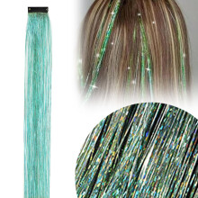 20 tommer pailletterede clip-in hårextensions