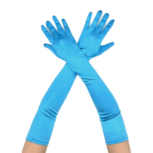 Satinhandschuhe in Opernlänge, 55 cm, Einheitsgröße