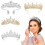 Set di tiara con strass per donna, oro e argento, 4 pezzi 1