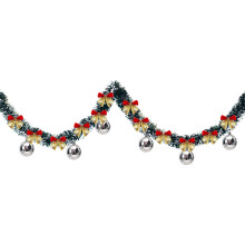 Guirlande de Noël à pompons multicolores de 200 cm (78,7 pouces)