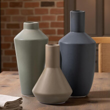 Keramikvasen-Set (3-teilig) – Moderner Landhausstil