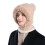 Gorro de tricô 3 em 1 com cachecol e máscara – Forrado com lã, tamanho único 1