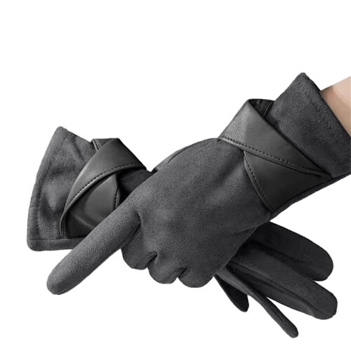 Vingerloze touchscreenhandschoenen van imitatiebont voor dames