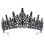 Tiara de coroa prateada com strass para mulheres (1 peça) 1
