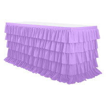 Mantel plisado elegante multicapa de 60x120 pulgadas.
