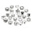 Set di 24 anelli gotici vintage in lega d'argento 1