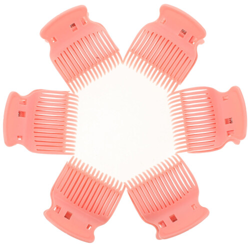 Beige rullklämma för hårvård, 12-pack