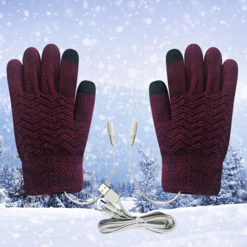USB-beheizbare Touchscreen-Handschuhe für Damen – doppelseitig