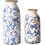 Set van 2 blauw-witte keramische vazen, 20 cm 1